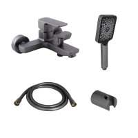 Комплект Qtap Lipno: Змішувач для ванни QTNH3023101DG + душовий комплект QTNH3023101DG47273