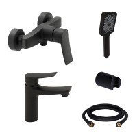 Комплект змішувачів для душу Qtap Nihonto  Black Matt QTNH4022101CB47430