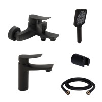 Комплект змішувачів для ванни Qtap Nihonto Black Matt QTNH3022101DCB47431