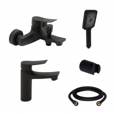 Комплект змішувачів для ванни Qtap Nihonto Black Matt QTNH3022101DCB47431