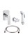 Комплект для біде Vlasta Chrome: Змішувач QTVLA6228102NC + Підключення QTCRMBH030 + ЛійкаQTCRMB120 + Шланг QTHADPVC120C