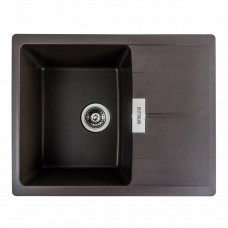 Гранітна мийка Platinum 6250 ZIRKONE матова Темна скеля