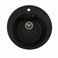 Гранітна мийка Platinum 510 LUNA матова Чорна