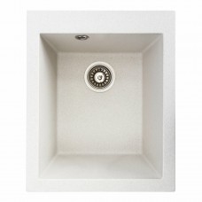 Гранітна мийка Platinum 4150 SOKIL матова (біла в крапку)	