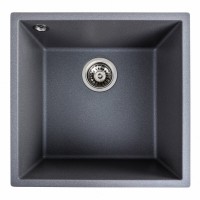 Гранітна мийка Platinum 4040 RUBA матовий сірий мусон