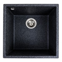 Гранітна мийка Platinum 4040 RUBA матовий Графіт