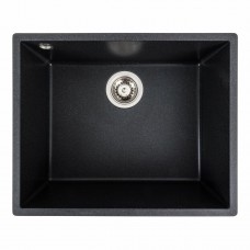 Гранітна мийка Platinum 5444 OASIS матова Карбон
