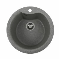 Гранітна мийка Platinum 480 TURAS матова Сіра