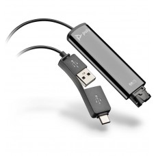 Перехідник Poly DA75 USB  QD для гарнітур EncorePro, USB-A, USB-C, чорний