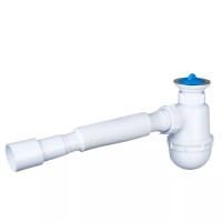 Сифон для кухонної мийки Kronoplast М-1050 1/2 з різьбовим випуском і гнучкою трубою ?40х40/50 (SM11000043)