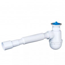 Сифон для кухонної мийки Kronoplast М-1050 1/2 з різьбовим випуском і гнучкою трубою ?40х40/50 (SM11000043)