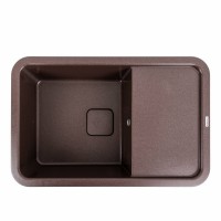 Гранітна мийка Platinum 7850 CUBE матова Мокко
