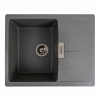 Гранітна мийка Platinum 6250 ZIRKONE матова Сірий мусон	