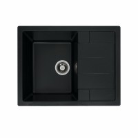 Гранітна мийка Platinum 6550 INTENSO матова Чорна