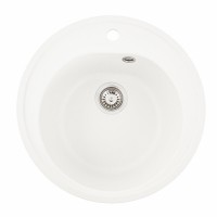 Гранітна мийка Platinum 510 LUNA матова Білосніжна