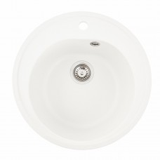 Гранітна мийка Platinum 510 LUNA матова Білосніжна