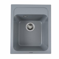 Гранітна мийка Platinum 4050 KORRADO матова Сірий металік