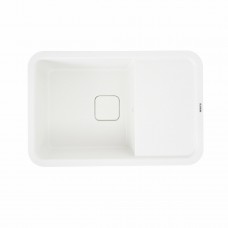 Гранітна мийка Platinum 7850 CUBE матова Білосніжна