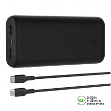 Акумулятор портативний літій-іонний Power Bank Belkin 20000мА·год, 20Вт, 2хUSB-A/USB-C, чорний