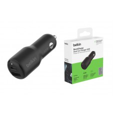 Зарядний пристрій автомобільний Belkin 42Вт USB-A/USB-C PD PPS, чорний