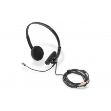 Гарнітура DIGITUS Stereo Headset, 2x3.5mm AUX, кабель 1.95м