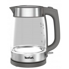 Електрочайник Tefal Glass Kettle 1.7л, скло, сріблясто-чорний