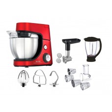 Кухонна машина Tefal Masterchef Gourmet 1100Вт, чаша-метал, корпус-пластик, насадок-6, червоний