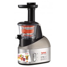 Соковитискач Tefal Infiny Press шнекова 200Вт, чаша-0.8л, жмих-0.8л, пластик, чорно-сірий