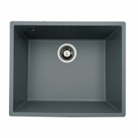 Гранітна мийка Platinum 5444 OASIS матова Сірий металік