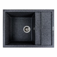 Гранітна мийка Platinum 6550 LOTOS матова Графіт