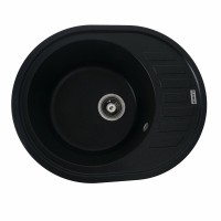 Гранітна мийка Platinum 6250 SOUL матова Чорний металік