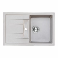 Гранітна мийка Platinum 7850 PRETSO глянець Сірий металік