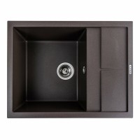 Гранітна мийка Platinum 6550 LOTOS матова Темна скеля