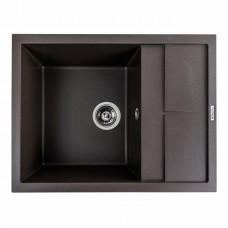 Гранітна мийка Platinum 6550 LOTOS матова Темна скеля