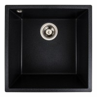 Гранітна мийка Platinum 4040 RUBA матовий карбон