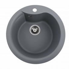 Гранітна мийка Platinum 480 TURAS матова Сірий металік