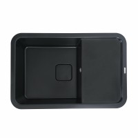 Гранітна мийка Platinum 7850 CUBE матова Чорна