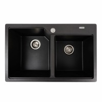 Гранітна мийка Platinum 7850 HARMONY матова Моріон