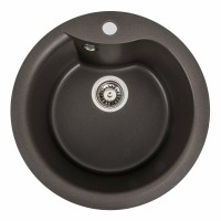 Гранітна мийка Platinum 480 TURAS матова Темна скеля