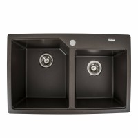 Гранітна мийка Platinum 7850 HARMONY матова Темна скеля