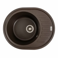 Гранітна мийка Platinum 6250 SOUL матова Темна скеля