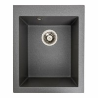 Гранітна мийка Platinum 4150 SOKIL матова (сірий мусон)