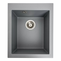 Гранітна мийка Platinum 4150 SOKIL матова (сірий металік)