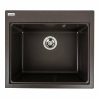 Гранітна мийка Platinum 5852 VESTA матова Темна скеля