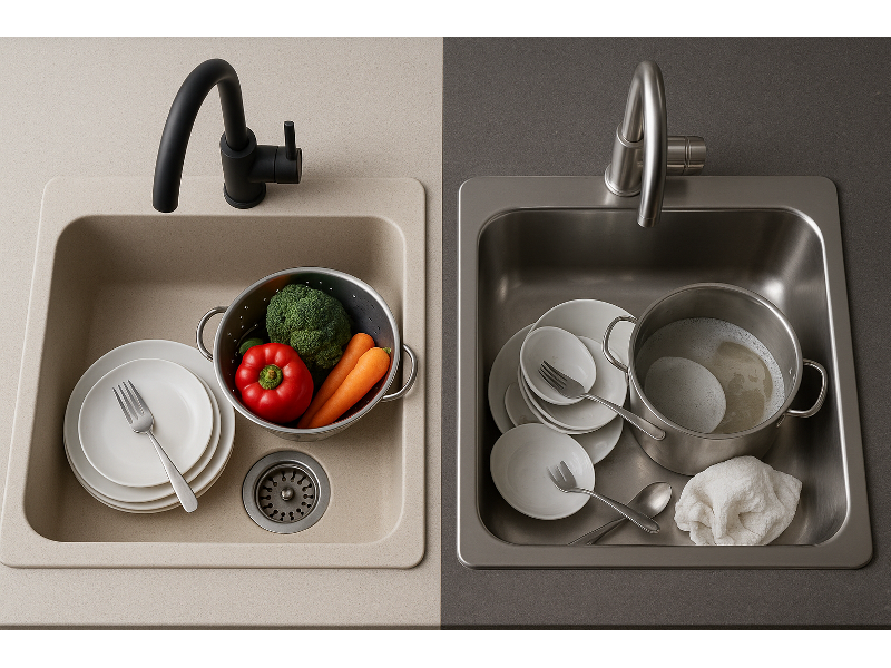 Битва титанової мийки проти кам’яної красуні: хто переможе на кухні?