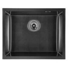 Кухонна мийка GRANADO Under top MAX STEEL S201 black textures