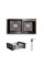 Комплект Lidz H7843 Black PVD з дозатором + Lidz K01G кошик