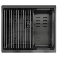 Кухонна мийка Fabiano Quadro Center 54 Celldecor Nano Graphite