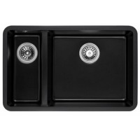 Гранітна мийка GRANADO Under top double Black Shine