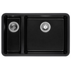 Гранітна мийка GRANADO Under top double Black Shine